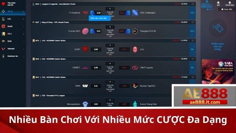 Đầy đủ mọi thể loại game thể thao điện tử